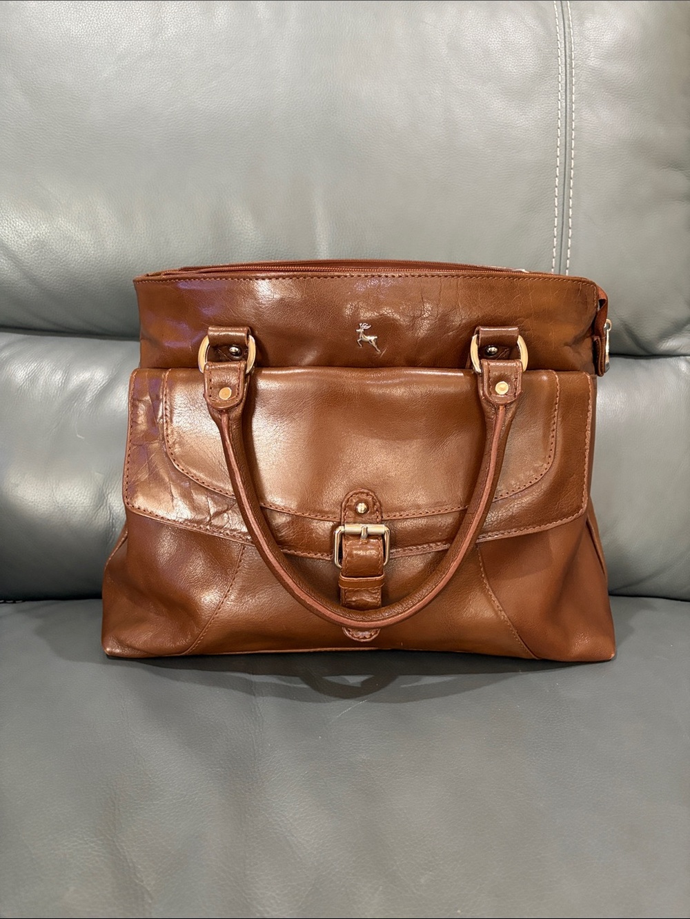 Ashwood Brown Leather Satchel